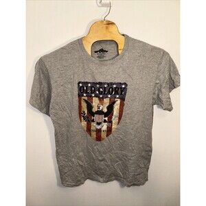 Mountainaire Men's Gray Short Sleeve Old Glory Graphic T-Shirt XL